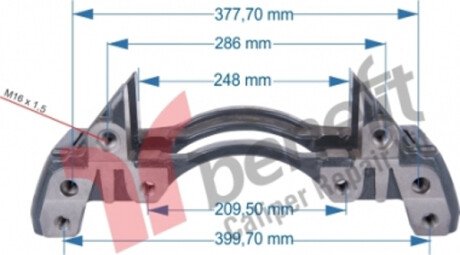 Фото автозапчастини скоба супорта Knorr Mercedes Actros, BPW, SAF 22.5 BENEFIT 1001030405