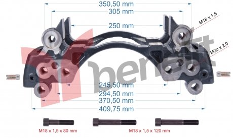 Фото автозапчасти скоба, супорт гальма Wspornik kloc.zac.Meritor RVI AE,Pre.DXI BENEFIT 1001030532