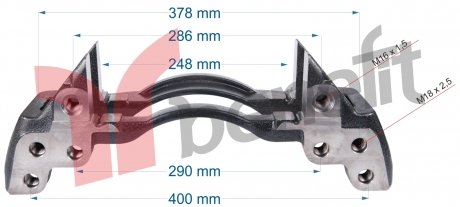 Фото автозапчастини скоба супорта knorr daf cf/xf k011479 BENEFIT 1001041035