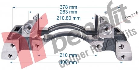 Фото автозапчастини скоба супорта гальмівного WABCO SAF AXLE 19,5'' лівий BENEFIT 20510