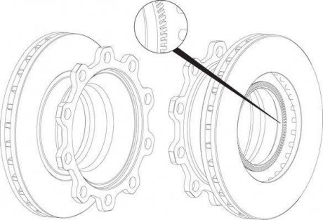 Тормозной диск задний левая/ правая (430ммx45мм, с кольцом ABS) SMB O 04.92- BERAL BCR199A