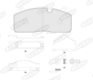 Фото автозапчасти комплект тормозных колодок HALDEX BERAL BCV29274TK