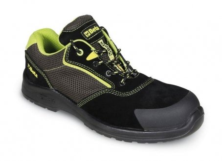 Рабочая обувь, категория безопасности: S1P, материал: сетка/замша, цвет: черный/зеленый, подносок: композит BETA BE7223PEK/42