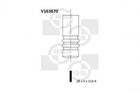 Клапан двигуна BGA V163870