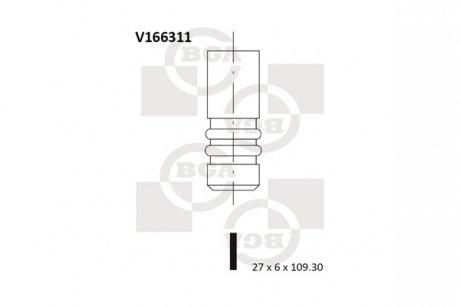 Фото автозапчасти выпускной клапан MERCEDES KLASA C coupe (CL203) C 180 Kompressor (203.746) 01-11 BGA V166311