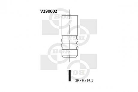 Всмоктуючий клапан BGA V290002 (фото 1)