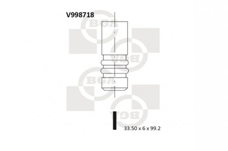 Клапан двигуна BGA V998718