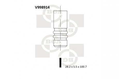 Клапан двигуна BGA V998914 (фото 1)