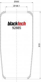 Пневморессора подвески без стакана 1774N BLACKTECH RL92885 (фото 1)