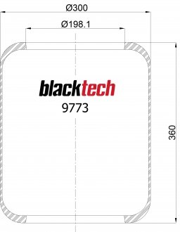Пневморесора підвіски без склянки 662N BLACKTECH RL 9773 (фото 1)