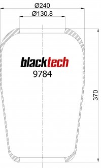 Пневморессора подвески без стакана 673N BLACKTECH RL 9784