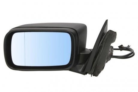 Зовнішнє дзеркало заднього виду лівий (електричне, асферичне, обігрів, блакитне скло, загрунтоване, електричне складання) BMW 3 E46 02.98-09.06 BLIC 5402-04-1129829P (фото 1)