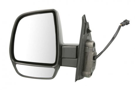 Зовнішнє дзеркало заднього виду лівий (електричне, опукле, обігрів, загрунтоване, подвійне; 6 контактів) FIAT DOBLO 02.10-09.14 BLIC 5402-07-046371P (фото 1)