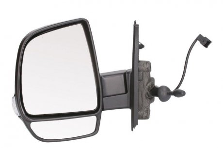 Зовнішнє дзеркало заднього виду лівий (механічне, опукле, хром, загрунтоване) FIAT DOBLO; OPEL COMBO 02.10-06.18 BLIC 5402-07-2002819P