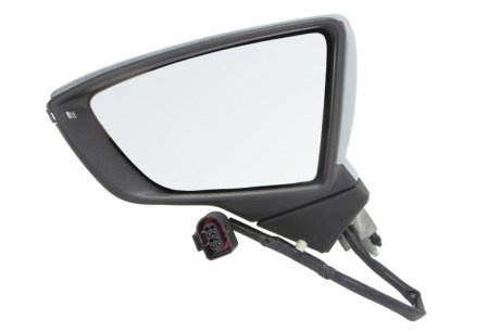 Боковое зеркало левое (электрическое, выпуклое, хром, загрунтованное) SEAT LEON 5F 09.12-12.19 BLIC 5402-10-2002301P