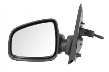 Боковое зеркало левое (механическое, выпуклое, хром) DACIA LOGAN II, SANDERO II 10.12- BLIC 5402-67-2001139P (фото 1)