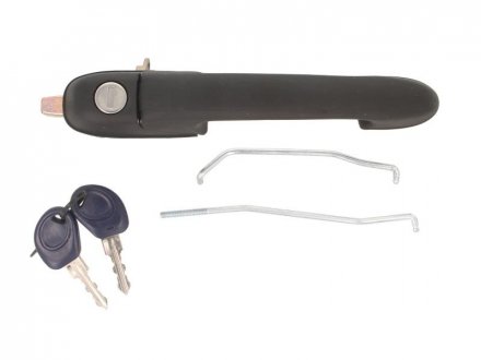 Ручка двери передняя правая (внешн, с ключами, с замком, черный,) FIAT BRAVA, BRAVO 10.95-12.02 BLIC 6010-07-017402PP (фото 1)