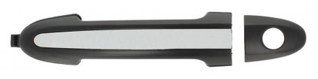 Ручка двери передняя левая (наружная, с отверстием для замка, хром/под покраску,) HYUNDAI SANTA FE 03.06-12.12 BLIC 6010-20-032401P (фото 1)