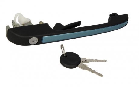 Ручка двери передняя левая (наружная, с ключами, с замком, черная,) AUDI 80, 90 08.78-03.87 BLIC 6010-25-006401P (фото 1)