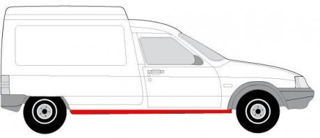 Фото автозапчастини поріг права (ремонтна частина, нижня частина, довжина 200см) CITROEN C15 10.84-12.05 BLIC 6015-00-0516016P