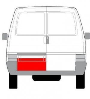 Ремонт задней двери левый (Обшивка, нижняя часть) Volkswagen TRANSPORTER T4, TRANSPORTER T4 LIFT 07.90-04.03 BLIC 6016-00-9558151P (фото 1)
