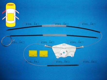 Фото автозапчасти ремкомплект стеклоподъемника передний левый (комплект, электрический) PORSCHE CAYENNE; Volkswagen TOUAREG 09.02-09.10 BLIC 6205-01-037801P