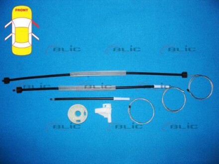Фото автозапчасти ремкомплект стеклоподъемника передняя правая (комплект) SEAT CORDOBA, IBIZA II, INCA; Volkswagen CADDY II, CADDY II/MINIVAN 02.93-01.04 BLIC 6205-10-001806P