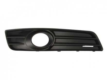 Решетка бампера передняя правая (закрытая, с отверстиями для галогенных фар, пластик, черный, TUV) AUDI A3 06.08-08.12 BLIC 6502-07-0026916P (фото 1)