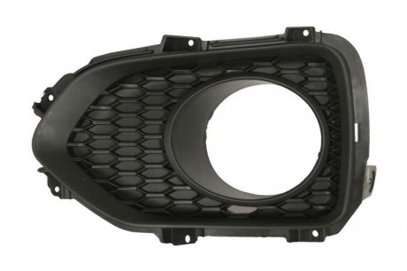 Решетка бампера передняя левая (с отверстием для галогенных фар, пластик, черный) KIA SORENTO II 01.10-10.12 BLIC 6502-07-3289911P