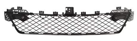 Решетка бампера передняя (средняя, с отверстиями для датчиков парктроника, черная) MERCEDES C 03.11-12.13 BLIC 6502-07-3518912P (фото 1)