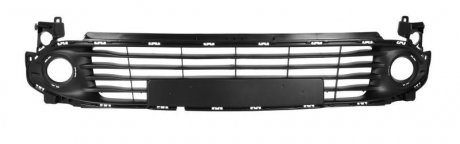 Решетка бампера передняя (с отверстиями для галогенных фар, черный) RENAULT CLIO 11.12-06.16 BLIC 6502-07-6034910P