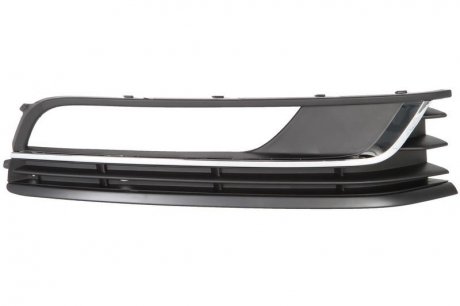 Решетка бампера передняя правая (с отверстиями для галогенных фар, хром/черный) Volkswagen PASSAT 08.10-12.14 BLIC 6502-07-9547916P