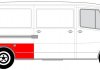 Ремонтна частина крила задний права (модель середня) MERCEDES T1/T2 04.77-02.96 BLIC 6504-03-3545594P (фото 3)
