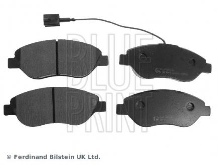 Комплект тормозных колодок передний ALFA ROMEO MITO; FIAT BRAVO II; LANCIA DELTA III 1.3D-2.0D 04.07-10.18 BLUE PRINT ADL144203