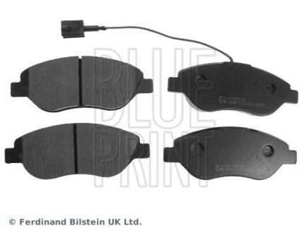 Комплект гальмівних колодок спереду ALFA ROMEO MITO; FIAT BRAVO II; LANCIA DELTA III 1.3D-2.0D 04.07-10.18 BLUE PRINT ADL144203