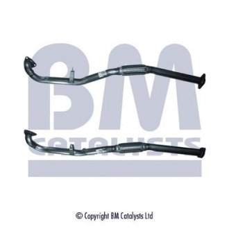 Передняя выхлопная труба (длина: 1300 мм) OPEL VECTRA B 1.8 09.00-07.03 BM CATALYSTS BM50097 (фото 1)