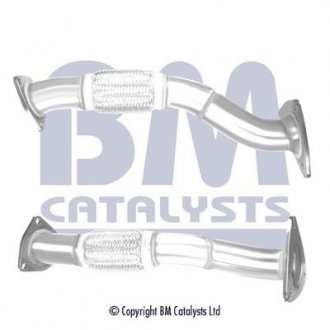 Передня/центральна вихлопна труба CITROEN JUMPER; FIAT DUCATO; PEUGEOT BOXER 2.3D/3.0D 07.06- BM CATALYSTS BM50486 (фото 1)