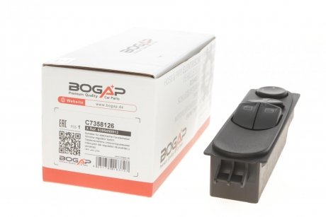 Кнопка стеклоподъемника (левый) Mercedes Vito (W639) 03- (блок) BOGAP C7358126 (фото 1)