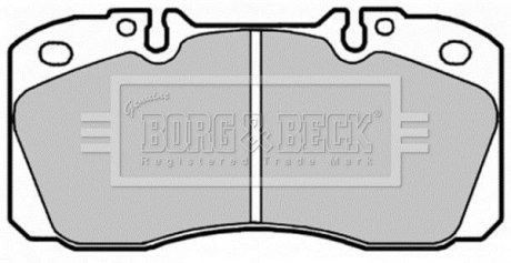 Комплект тормозных колодок, дисковый тормоз BORG & BECK BBP1660 (фото 1)