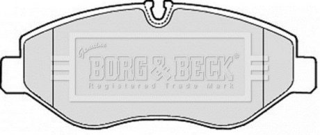 Комплект тормозных колодок, дисковый тормоз BORG & BECK BBP1974