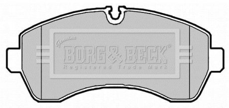 Комплект тормозных колодок, дисковый тормоз BORG & BECK BBP2147 (фото 1)