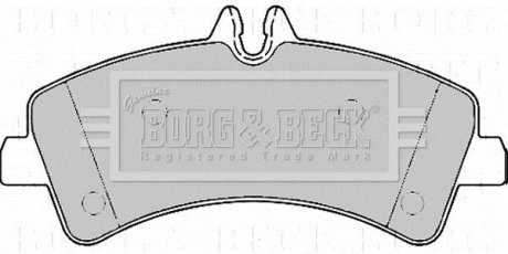 Комплект тормозных колодок, дисковый тормоз BORG & BECK BBP2170 (фото 1)