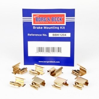 Ремкомплект гальмiвних колодок BORG & BECK BBK1204 (фото 1)