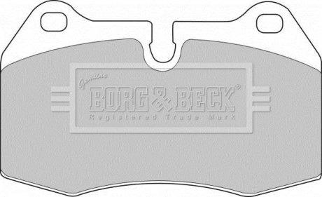 Гальмівні колодки, дискове гальмо (набір) BORG & BECK BBP1596