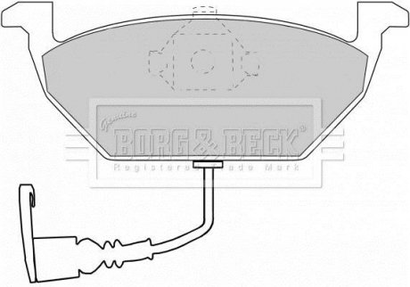 Комплект тормозных колодок, дисковый тормоз BORG & BECK BBP1617 (фото 1)
