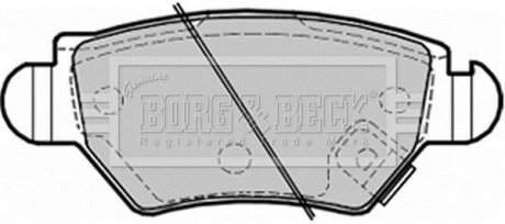 - Гальмівні колодки до дисків Vauxhall Astra/Zafira 1999- BORG & BECK BBP1687 (фото 1)