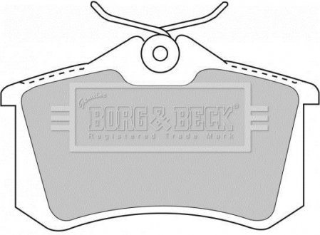 Комплект тормозных колодок, дисковый тормоз BORG & BECK BBP1778 (фото 1)