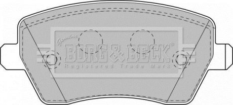 Комплект тормозных колодок, дисковый тормоз BORG & BECK BBP1807 (фото 1)