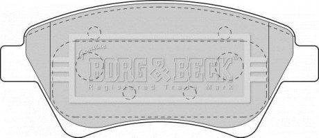 Колодки дискового тормоза BORG & BECK BBP1821