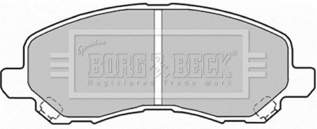 Комплект тормозных колодок, дисковый тормоз BORG & BECK BBP1831